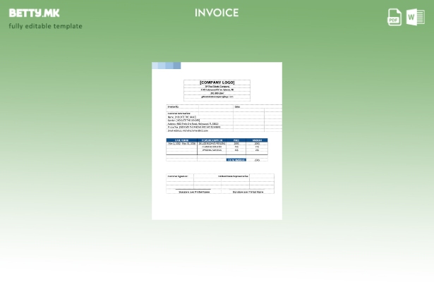 Модерен стил примерок за шаблон фактура за недвижен имот